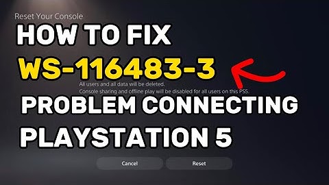 How To Fix PS5 Error WS—116483-3 Problem Connection Server PlayStation 5