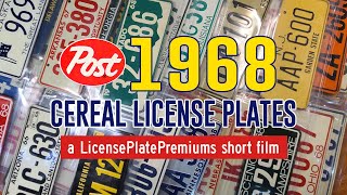 The Post Cereal 1968 Bicycle Mini License Plate Set