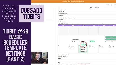 Dubsado Tidbit #42: Basic Scheduler Template Settings (Part 2)