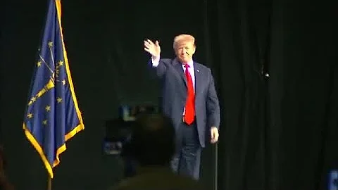 President Trump addresses the crowd at NRA convention