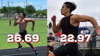 26.69 to 22.97 200 Meter Dash Transformation