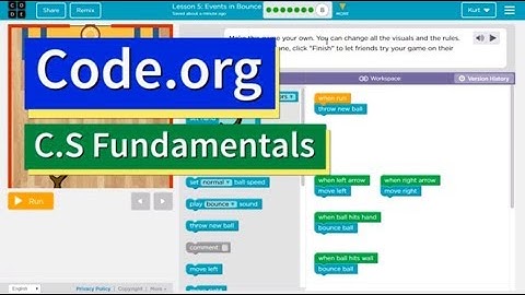 Code.org Lesson 6.8 Events in Bounce | Answers Explained | Course D