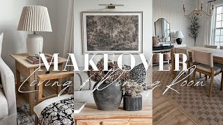 EXTREME DINING & LIVING ROOM MAKEOVER | Decorate with me 2024 | New Year Refresh