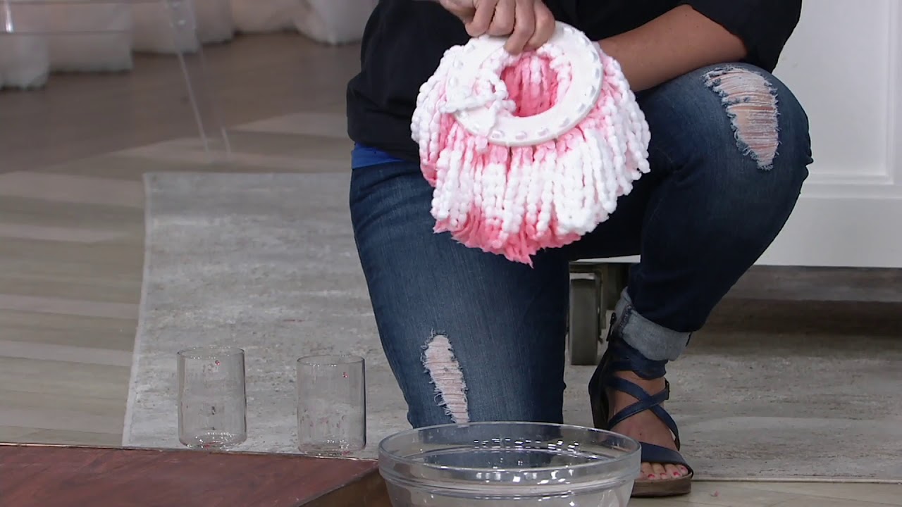 Clean Spin 360 Microfiber Mop w/ Collapsible Bucket System & Extra Mop