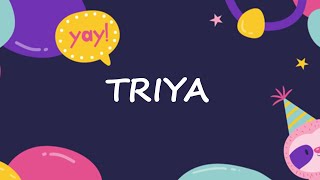 Happy Birthday To Triya - Birthday Wish From Birthday Bash