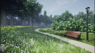 Countryside Park Ambience - Birdsong, Rustling Trees, Spring Ambient Video for Relaxation and Sleep