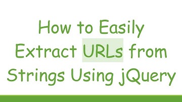 How to Easily Extract URLs from Strings Using jQuery