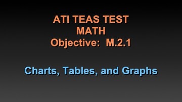 TEAS Math Tutorial - M.2.1 - Charts, Tables, and Graphs - Chapter 30 and Chapter 31