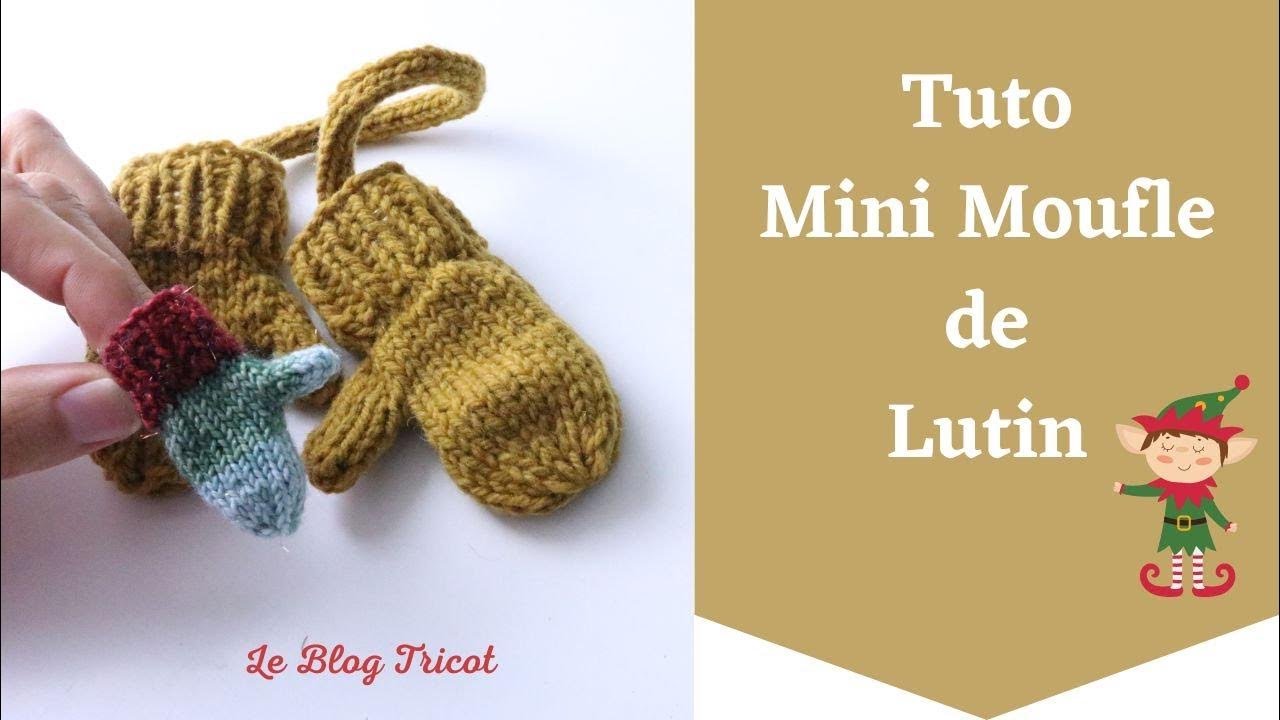 Tricoter une Mini Moufle de Noël - Aiguilles droites - YouTube