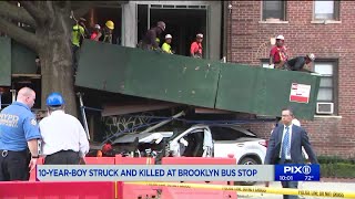 10-year-old boy fatally struck at Brooklyn bus stop