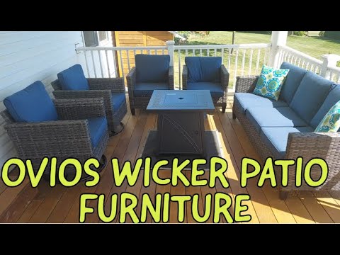 Review - Ovios Patio Furniture Set Outdoor Wicker Rocking Swivel Chairs Sectional Sofa Set