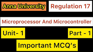 Microprocessor And Microcontroller | MCQ