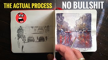 Watercolor Painting Tutorial for Beginners step by step ~ The ACTUAL PROCESS 👈