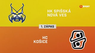 1. zápas semifinále play-off Spišská Nová Ves - Košice 5:4 pp (HIGHLIGHTY)