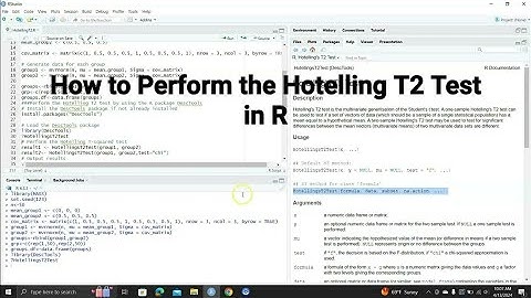 Hypothesis Testing in R: How to Perform the Hotelling T2 Test