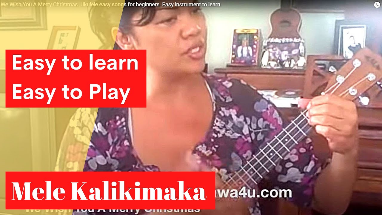 Mele Kalikimaka. Ukulele easy songs for beginners. Easy instrument to