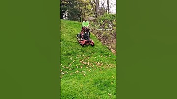 TIP: When mowing steep hills!