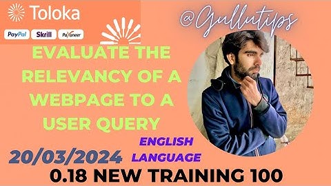 Evaluate the relevancy of a webpage to a user query 0.18 New Training 💯#gullutips #toloka #subscribe