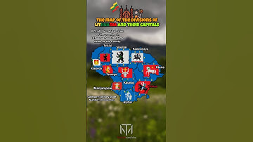 The map of the divisions of Lithuania and their capitals