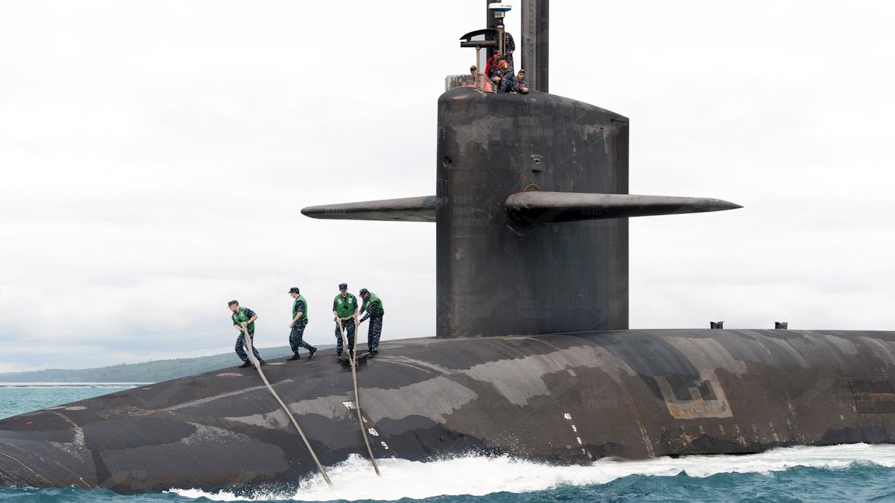 Gigantic US Submarine Docks After Six Months Patrol Mission