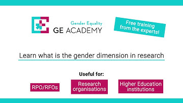 Teaser - Learn what is the gender dimension in research