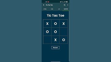 Tic Tac Toe || html, css and js