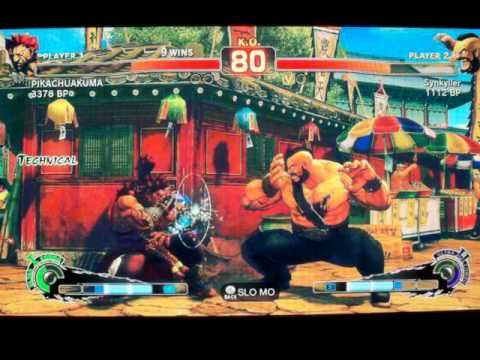 SSFIV ENDLESS BATTLE MATCH JR RODRIGUEZ ( AKUMA ) VS Synkyller ( ZANGIEF ) ON XBOX 360 GAME 10