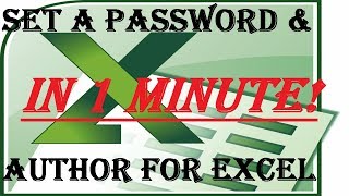 Details How to Password Protect & Add an Author in MS Excel - 2018 News