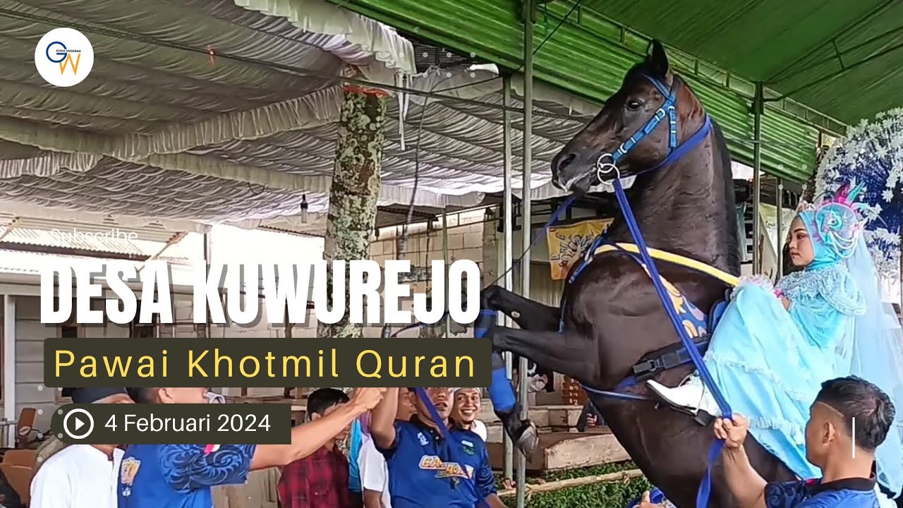 Jumping awal Kuda Victory dkk di Pawai Khotmil Quran Desa Kuwurejo Kutoarjo 4 Februari 2024