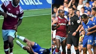 Chelsea star Reece James kicks Michail Antonio in ill-tempered West Ham clash