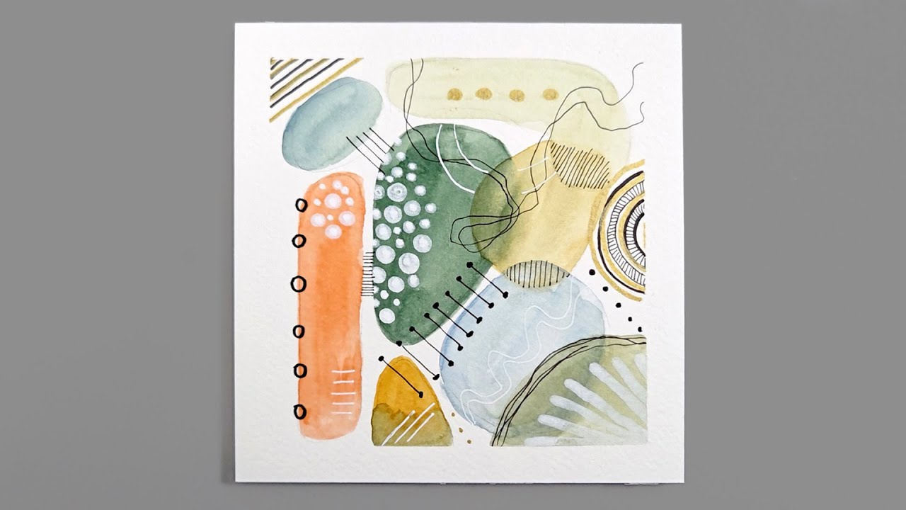 Abstract Watercolor Art | Calm Shapes & Flow for Relaxation