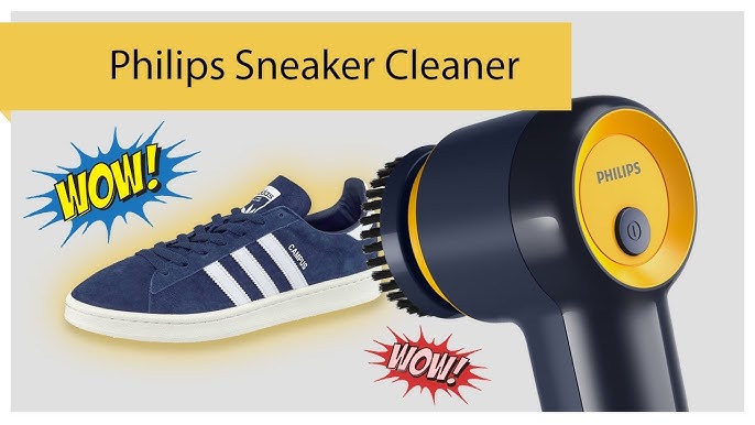 Aujourd'hui on vous présente le nettoyeur de basket Philips  Sneaker  Cleaner  . 🤩 Avec lui plus besoin de frotter, il est équipé de plusieurs  brosses, By Boulanger