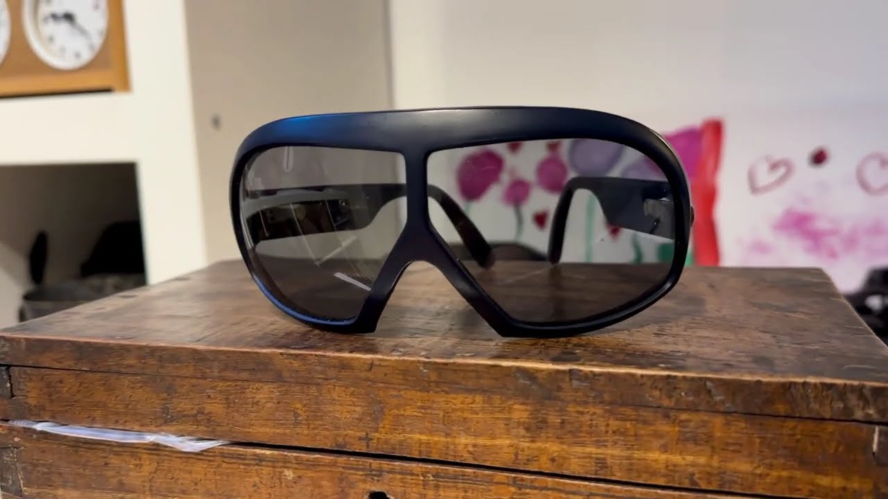 Pierre Cardin Paris Sunglasses HCS Black frame vintage ski sports mask sunglasses couture designer