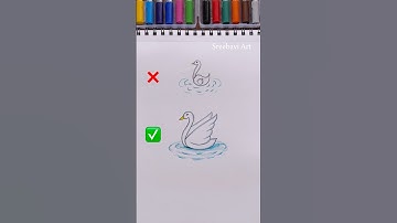 How to Draw Swan @sreebaviart #Swan #drawing #shorts