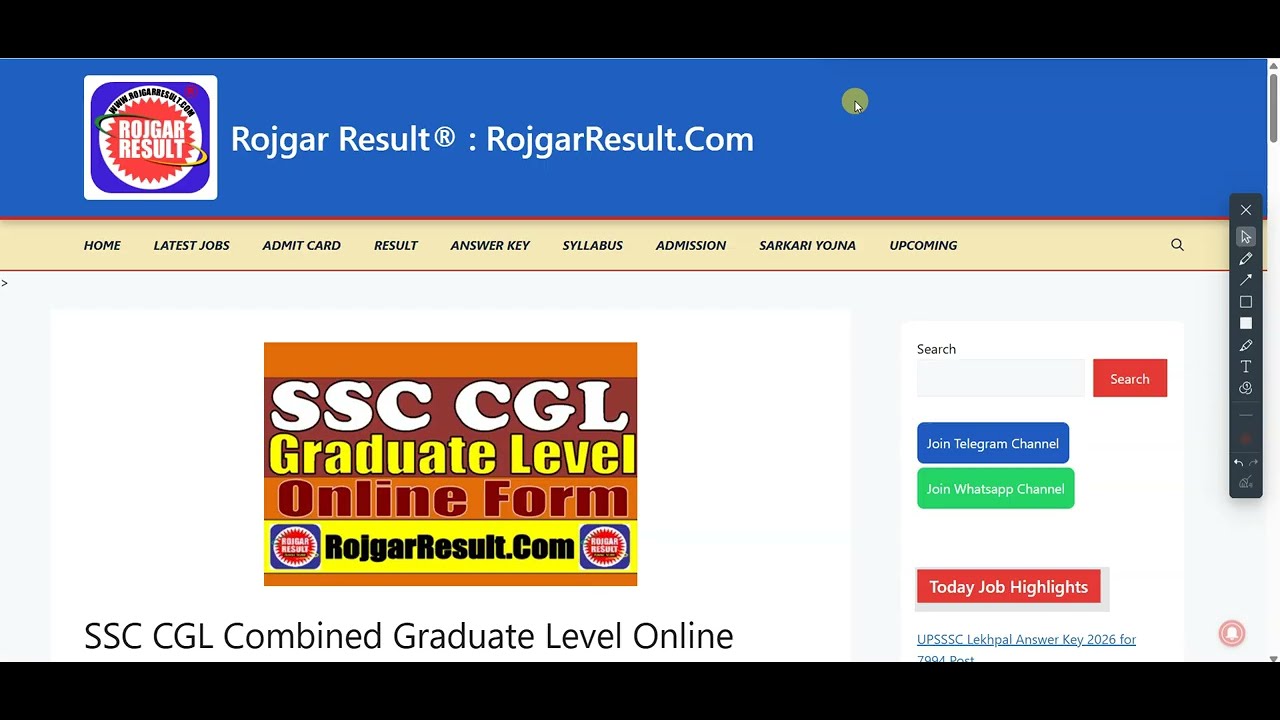 SSC CGL Online Form 2026 for 12256 Post | Form Kaise Bhare | How to ...