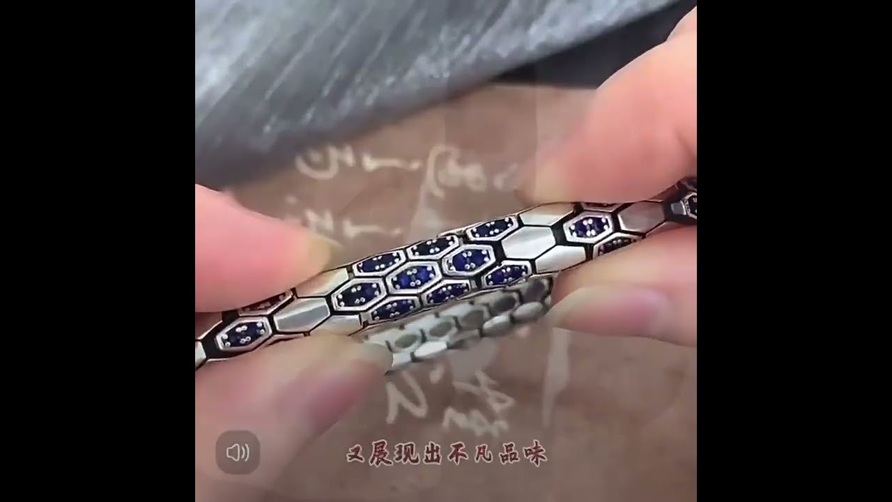 Sexy Men S Fashion 925 Sterling Silver Inlaid Artificial Diamond Bracelet