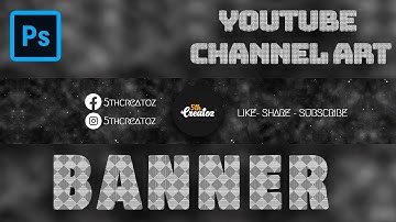 How to make Youtube Banner / Channel Art (Damn Easy) | Photoshop Tutorial 2020