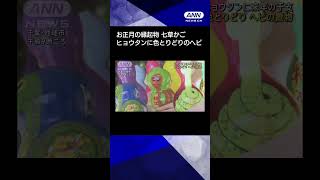 【ニュース】お正月の縁起物　「七草かご」や「ヒョウタンに色とりどりのヘビ」(12月14日放送)#shorts
