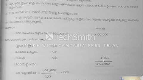 Consignment - Valuation of Unsold Stock