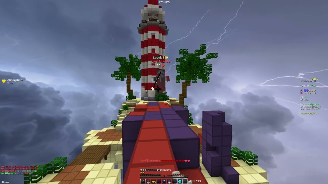 sweaty hypixel bridge game