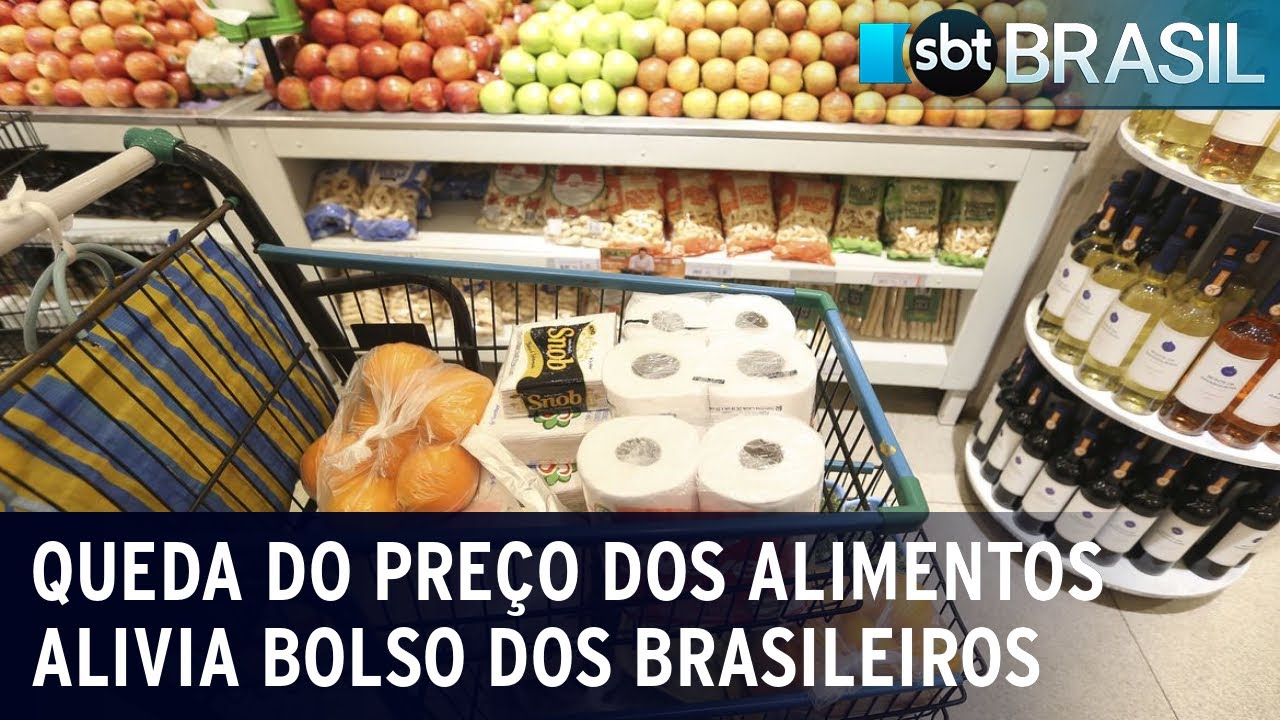 Queda do preço dos alimentos alivia bolso dos brasileiros | SBT Brasil (13/10/23)