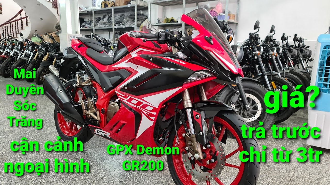 Quay chi tiết ngoại hình Xe mô tô 200cc của GPX GR200 | cần trả trước ...