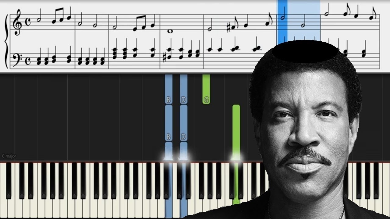 Three Times A Lady Lionel Richie Piano Cover And Sheet Music Youtube