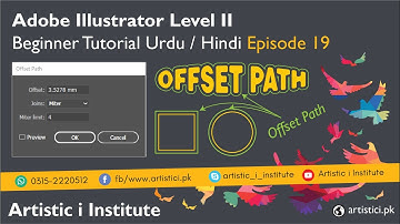 Offset Path - Adobe Illustrator - Episode 19 - Urdu/Hindi | Ai