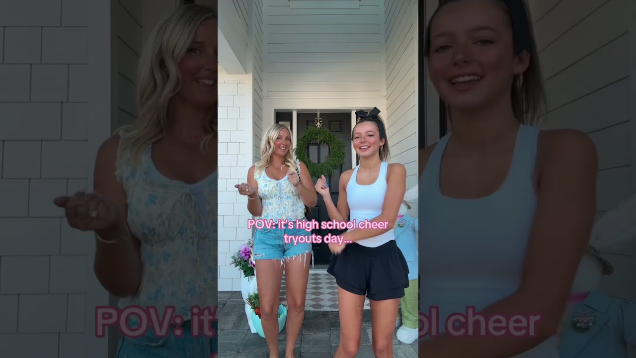 Cheer Tryouts Fyp Viral Preppy Ootd Grwm Momanddaughter Hair