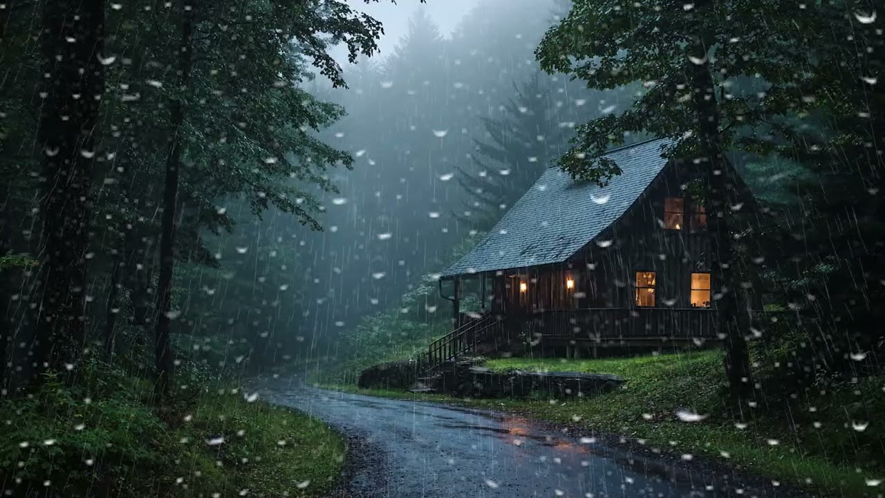 Night Rain and Thunderstorm Sounds | Nature Sleep Aid | Insomnia Relief 3 Hours