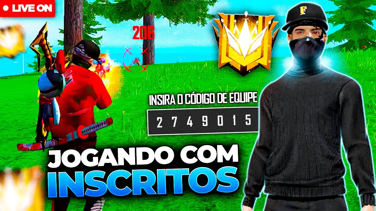 🔥FF AO VIVO🔥JOGANDO COM INSCRITOS🔥RUMO AO DESAFIANTE🔥FREE FIRE