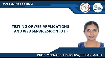 Testing of web Applications and Web Services(Contd1.)