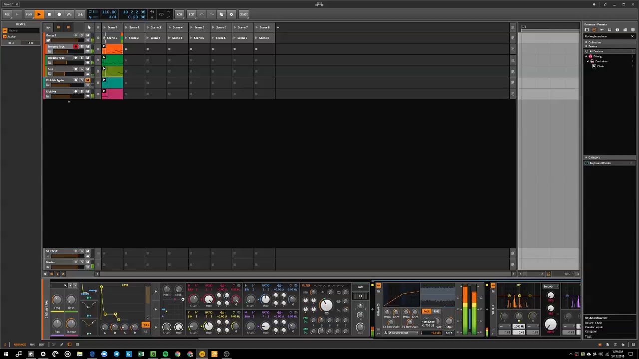 Relaxing Bitwig Jam Session with Phase-4