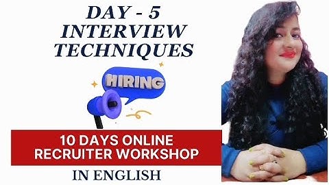 Interview Techniques | HR Interview | Recruiter Workshop #interview #hr #recruit #readytogetupdate